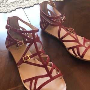 Vince Camuto brick red gladiator sandals 6.5